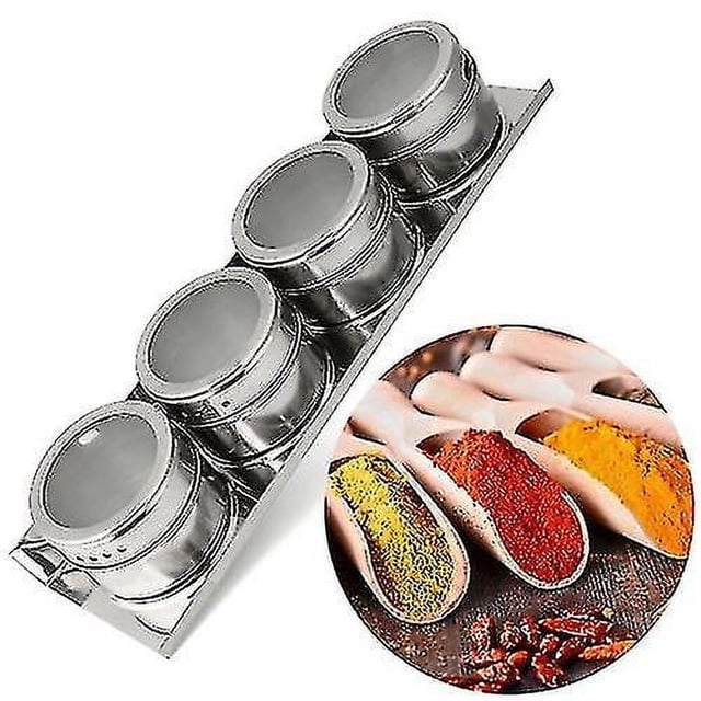 Juego de salero y pimentero magnético de acero inoxidable para cocina