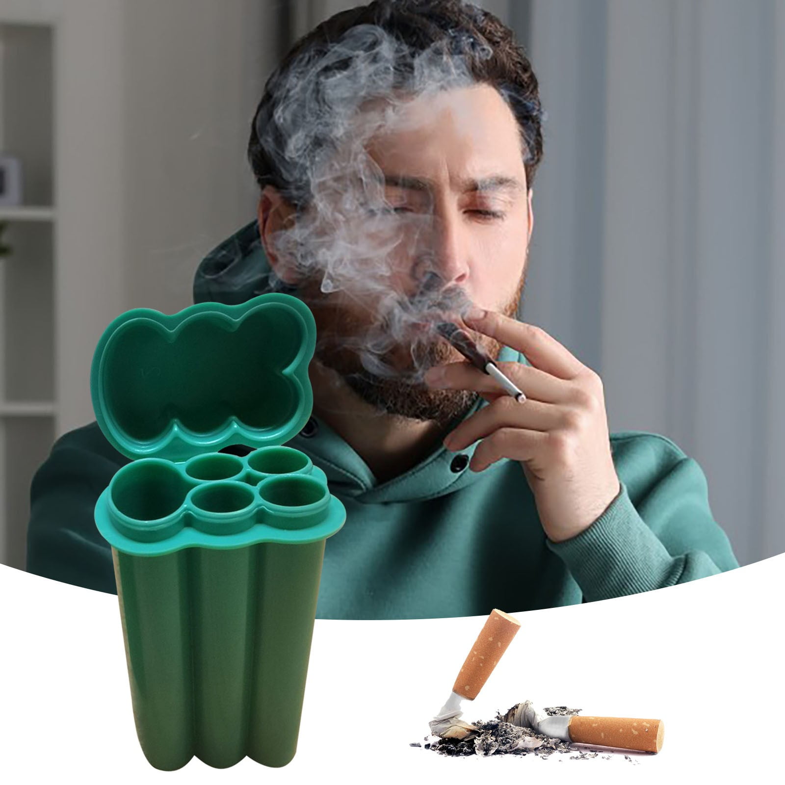 Big Savings! Flip-Up Cigarette Box with Four Holes and Built-In Fire  Machine, Portable Storage Box for Cigarettes, Smoking Accessories, and  Outdoor Use