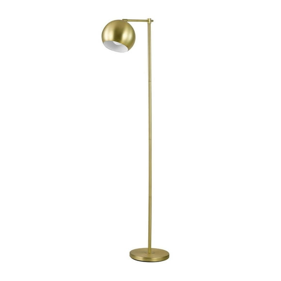 Globe Electric Molly 60" Metal Floor Lamp, Gold, Satin Finish, In-Line On-Off Switch, 12915