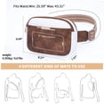 thumbnail image 4 of HKCLUF Belt Bag for Women Vegan Leather Belt Bag with Adjustable Strap Unisex Triple Zip Cross Body Fanny Pack, 4 of 8