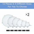 thumbnail image 2 of Couvercles Extensibles en Silicone Souple SM - 12 Paquets Couvercles de Rangement Réutilisables, 2 of 3