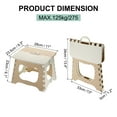 thumbnail image 2 of Uxcell Taburete Plegable de 9" para Adultos Capacidad de 275 lbs Taburete Antideslizante con Mango Taburetes Plegables Caqui, 2 of 7