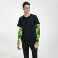 thumbnail image 5 of Haiem Avocado Green Striped UV Protection Cooling Arm Sleeves for Men and Women UPF 50 Sun Sleeve, 5 of 8
