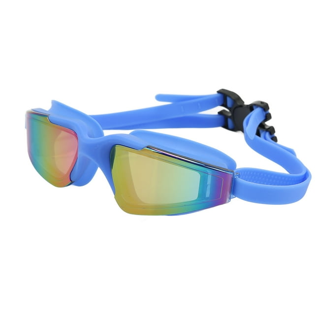 Swim Goggles, Fogproof Swimming Goggles Waterproof Adjustable Back Strap Wide View Clear For Outdoor Diving Pink,Black,Grey,Blue