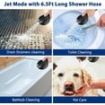thumbnail image 5 of High  10 Setting Handheld Shower , 5" Detachable Showerhead  Built-in Power Wash to Clean Tub, Tile & Pets, 79" Extra Long Stainless  Hose, Adjustable Bracket - Oil Rubbed, 5 of 6