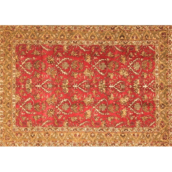 Ahgly Company Indoor Rectangle Persian Orange Traditional Area Rugs, 6' x 9'