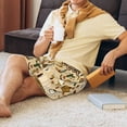 thumbnail image 3 of Haiem Wild West Cowboy Men's Pajama Short with Soft Woven Cotton Elastic Waistband Sleep Short-4X-Large, 3 of 9