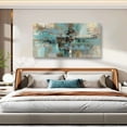 thumbnail image 5 of Aaheei Abstract Wall Art Living Room Bedroom Wall Decor Boho Canvas Wall Art Prints Pictures Modern Brown Blue Wall Art Office Farmhouse Paintings Artwork, 5 of 6