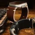 thumbnail image 3 of Genuine Leather Strap for Apple Watch Ultra 3 - 49mm Leather Band (Brown), 3 of 5