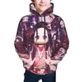 thumbnail image 5 of Anime Nezuko Kamado Youth Hoodie Long Sleeve Pullover Casual Sweatshirt Hooded Boys Girls, 5 of 9