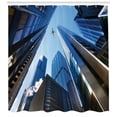 thumbnail image 3 of Ambesonne Urban Shower Curtain, American City Landscape, 69"Wx84"L, Blue Grey, 3 of 3