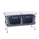 thumbnail image 4 of CampLand Mesa de camping plegable para exteriores con aluminio, ligera, altura ajustable con organizador de almacenamiento, mesa de picnic para barbacoa, fiesta, camping (blanco), 4 of 5