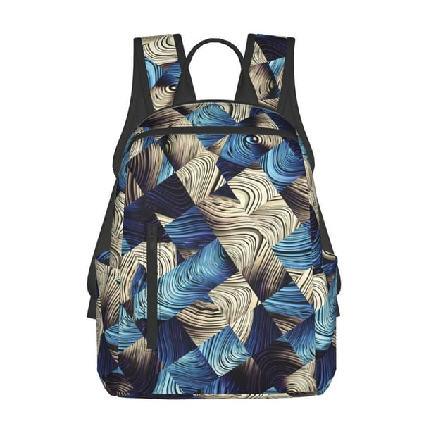 Easygdp Abstract Blue Squares para Easygdp Yak - Mochila Casual Ligera y Resistente para Viaje y Senderismo para Hombres y Mujeres