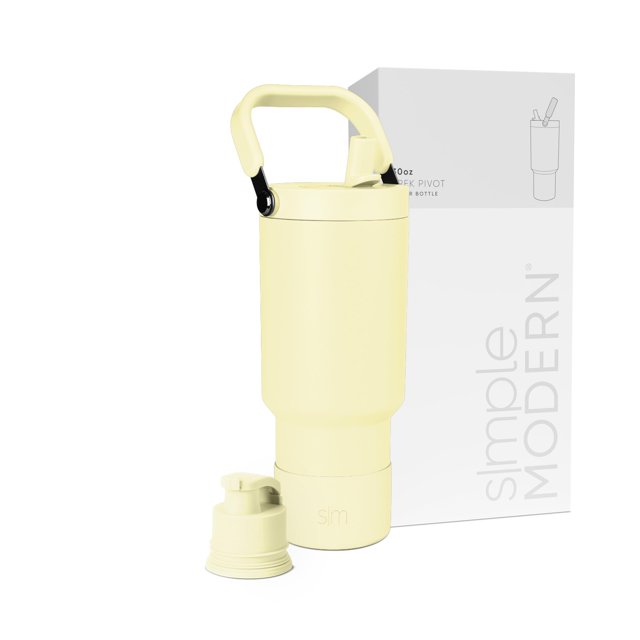 Botella de agua Simple Modern Trek Pivot de acero inoxidable de 900 ml