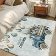 thumbnail image 5 of Christmas Watercolor Area&nbsp;Rug 2.7x5ft Christmas Balls Blue Truck Snowflake Pattern Non-Slip&nbsp;Washable Square&nbsp;Rugs Soft Felt Indoor Floor Mat for Bedroom Kitchen Living Room Bathroom, 5 of 9