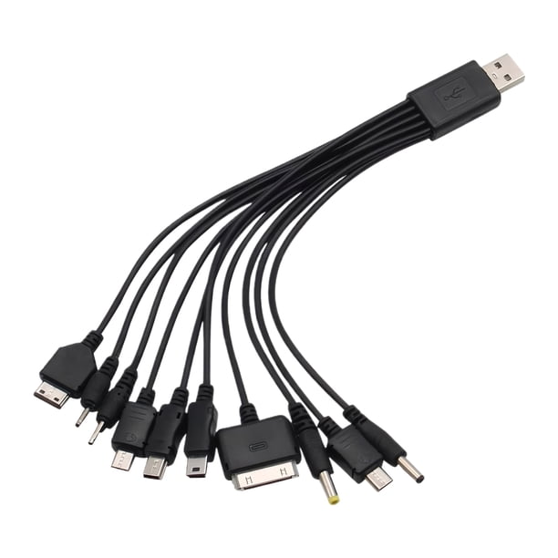 Bearachild Adaptador USB universal de seguridad mejorada que protege los datos 10 en 1 cable de datos USB universal Cargadores de dispositivos electrónicos específicos
