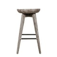 thumbnail image 4 of Boraam Bali 29" Backless Swivel Wood Bar Stool, Barnwood Wire-Brush Finish, 4 of 6