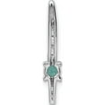 thumbnail image 4 of 14K White Gold Diamond And Emerald Fancy Chain Slide (21.4 X 4) Made In India pm3876-em-033-wa, 4 of 5