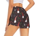 thumbnail image 4 of Picia Cute Christmas Gnomes Pattern Women's 2 in 1 Athletic Running Shorts High Waisted Workout Casual Gym Sweat Shorts with Comfy Liner Zipper Pockets-, 4 of 9