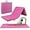 Pink, variant on WYDK Tri-Foldable Gymnastics Tumbling Thick Mats with Carrying Handles for Home Exercise, Gym, Stretching, Core Workouts, Yoga,Blue
