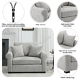 thumbnail image 5 of Euroco Modern Chenille Oversized Armchair, Chair and a Half, Single Sofa for Bedroom, Living Room,44.5" Wide, Light Grey, 5 of 9