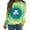 #0097-Green, variant on Pincandy Women's St. Patrick's Day Print Round Neck 3/4 Sleeve Loose T-Shirt