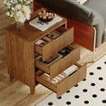 thumbnail image 5 of UGTOO 23.6"L Dressers Nightstand with 3 Drawers - Modern Side Table for Bedroom, Living Room | Slim Storage Cabinet with Smooth-Glide Drawers, Space-Saving Design, 5 of 12