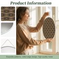 thumbnail image 6 of Welcome Sign Front Door Decorations, Brown Boho Round Wall Art Outdoor Metal Wreaths, Rustic Vintage Abstract Floral Motifs Seasonal Hanging Sign for Home Porch Decor Warming Gift 12 In, 6 of 8