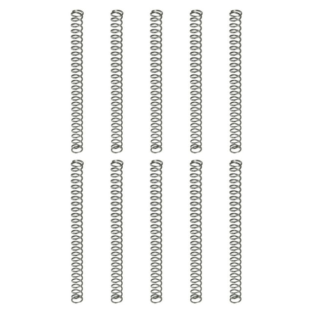 Uxcell 10 Pack Ressort de Compression, 3mm OD, Taille de Fil 0.4mm, Longueur Libre 40mm, Construction en Acier à Ressort Ressorts de Compression Mécanique pour Réparations en Magasin et à Domicile, Ton Argenté