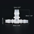 thumbnail image 2 of Unique Bargains 8x12x8mm OD PP Reducing Barb Hose Fitting Tee T Shape 3 Way Pipe Connector, Translucent 2 Pack, 2 of 5