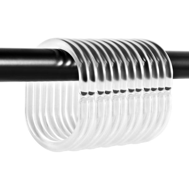 Ganchos para cortina de baño Matsuzay Pack de 12 Plástico ABS Blanco
