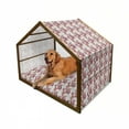 thumbnail image 1 of Floral Pet House, Romantic Boho Style Narcissus Magic Magnolia Rose Vibrant Pattern Print, Outdoor & Indoor Portable Dog Kennel with Pillow and Cover, 5 Sizes, Red Black Grey, by Ambesonne, 1 of 4