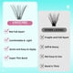 thumbnail image 4 of Lash Clusters AMZGIRL LASH, 280 unidades, 60 D, 14 mm, suaves y naturales, 4 of 5