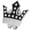 Black, variant on M Buder Golf Ball Hat Clip Marker Magnetic Removable Position Mark Crown Rhinestone Yellow (1.0 inches / 2.54 cm)
