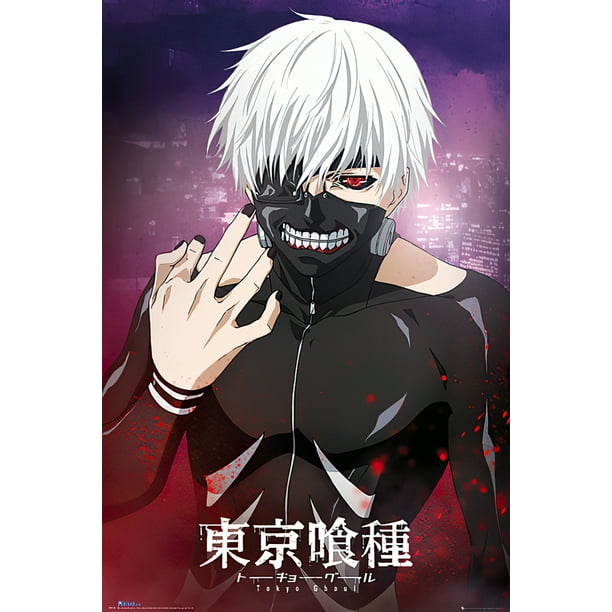 Tokyo Ghoul Tv Show Poster Print Ken Kaneki Close Up Black Poster Hanger Walmart Com