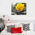 thumbnail image 5 of Awypu Canvas Wall Art For Living Room Family Wall Decor For Bedroom Modern Kitchen Wall Decorations Black And White Wall Pictures Artwork Yellow Rose Flowers Canvas Art Prints Bathroom Home Decor, 5 of 5
