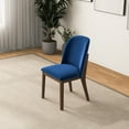 thumbnail image 2 of Kaitlyn Navy Blue Velvet Dining Chair (Set Of 2) 34.3"H x 19.3"W x 23"D, 2 of 12
