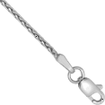 thumbnail image 2 of 14K Solid White Gold 1.5mm Parisian Spiga Wheat Link Chain Anklet Summer Beach Foot Ankle Bracelet, 2 of 5