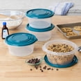 thumbnail image 3 of Mainstays Semi Durable Round 6.2cup Plastic Food Storage Container 4 Pack, Ideal Use for Meal Prep and Batch Cooking, 3 of 6