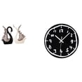 thumbnail image 1 of Elegante Escultura De Cisne De Cerámica Y Moderno Reloj De Pared De Acrílico Para El Hogar, La Oficina, La Cocina, El Estante, La Decoración De Aniversarios Y La Chimenea., 1 of 8