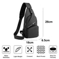 thumbnail image 2 of Mochila pequeña de viaje antisalpicaduras con carga USB y bolsa de pecho, 2 of 5