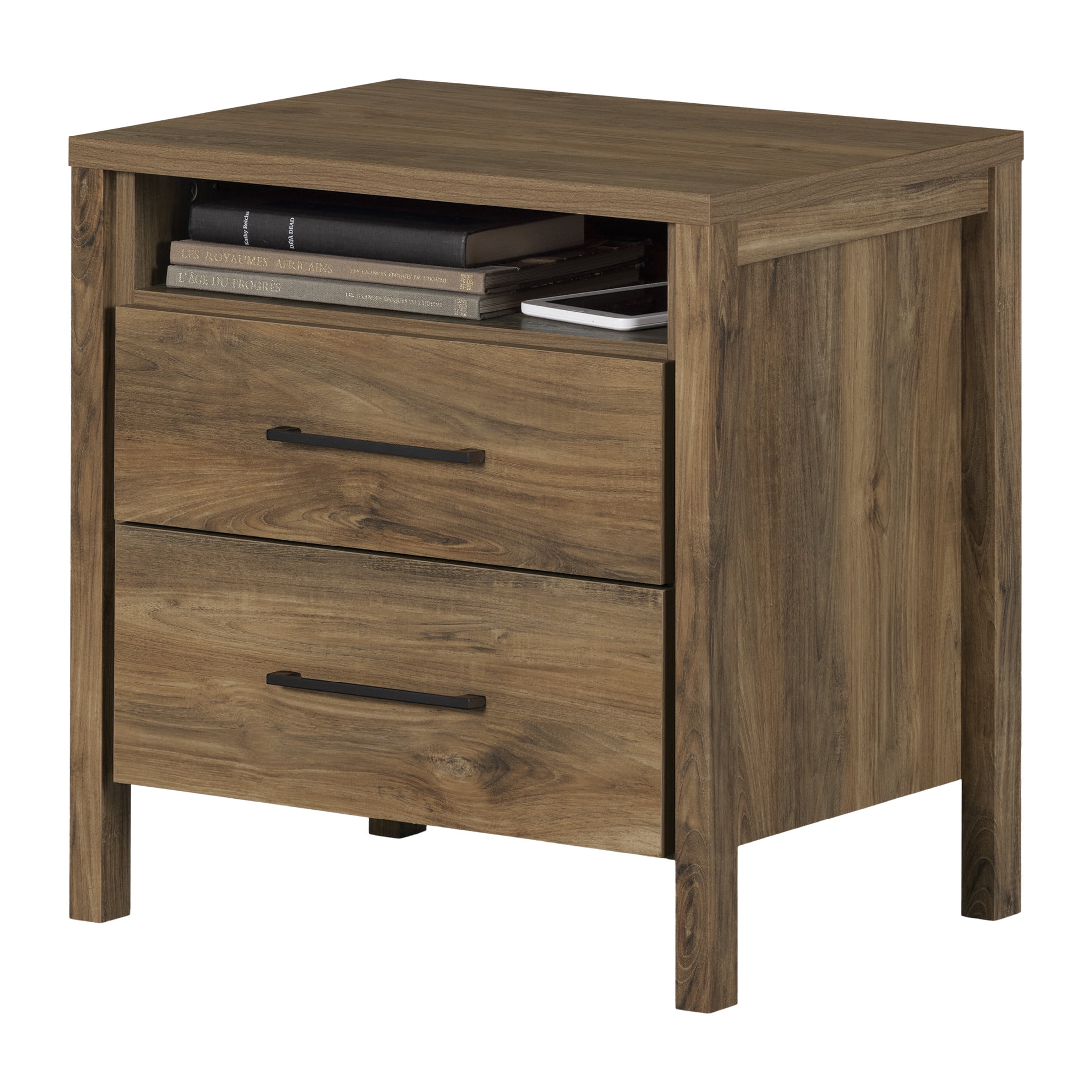 South Shore Gravity, Contemporary Nightstand,  Brown