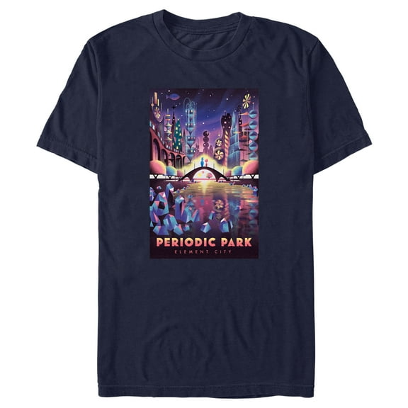 Men's Elemental Periodic Park Poster  Graphic Tee Navy Blue 2X Large