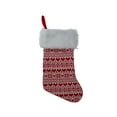thumbnail image 1 of Northlight 19 Pouces Cœurs Rouges et Blancs avec Flocons de Neige Bas de Noël en Fausse Fourrure, 1 of 4
