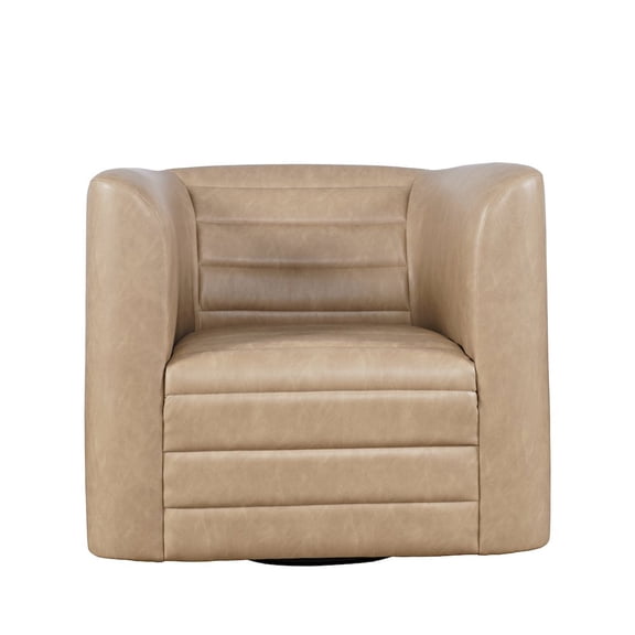 Jofran GT Faux Leather Modern Sport Accent Swivel Chair