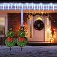 thumbnail image 6 of Snowman Boxwood Topiary Christmas Indoor/Outdoor Decoration, 32", 6 of 7