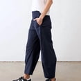 thumbnail image 6 of UZMOG Pants for Women, Barrel Pants Women Elastic Waist Tapered Leg Baggy Mid Rise Travel Work Casual Trousers Lounge Pants with Pockets, 6 of 8