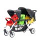 thumbnail image 1 of Familidoo H3E 3 Seat Baby Stroller - Double Canopy Triplet Stroller with Reclining Seats - Daycare Strollers for 3 Kids - Safety Harness for Safe and Secure Travel - For 6 months to Toddler Age 1 to 3, 1 of 5