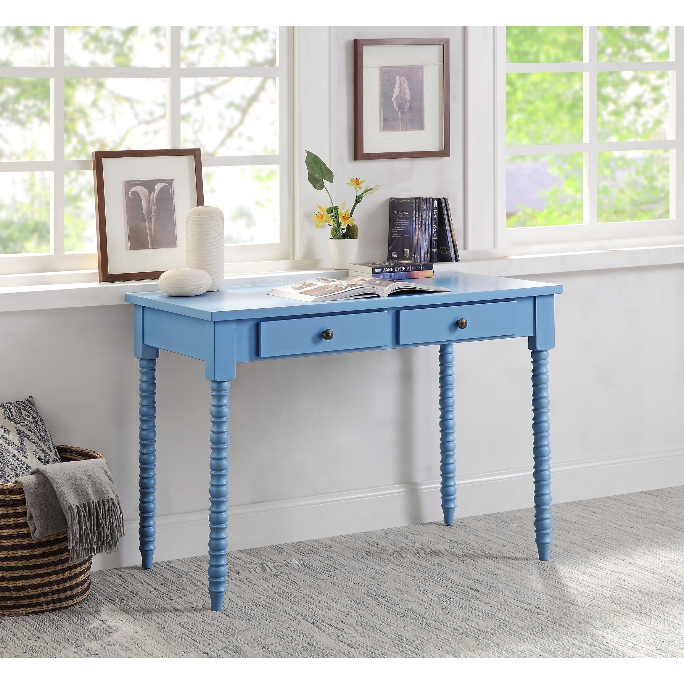 ACME Altmar Writing Desk in Blue - image 5 of 5