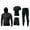 Black2, variant on Men Workout Set Dry Quick Shirt Pants Clothes for Gym Festival Pants Quick Drying Fitness Four Piece Jacket Long Sleeve Shorts Trousers Black S